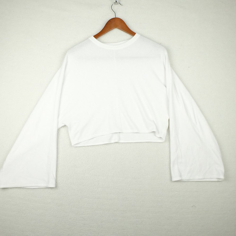 2 for $40 - Wilfred Free Womens Sweater Extra Small White Sheer Cropped